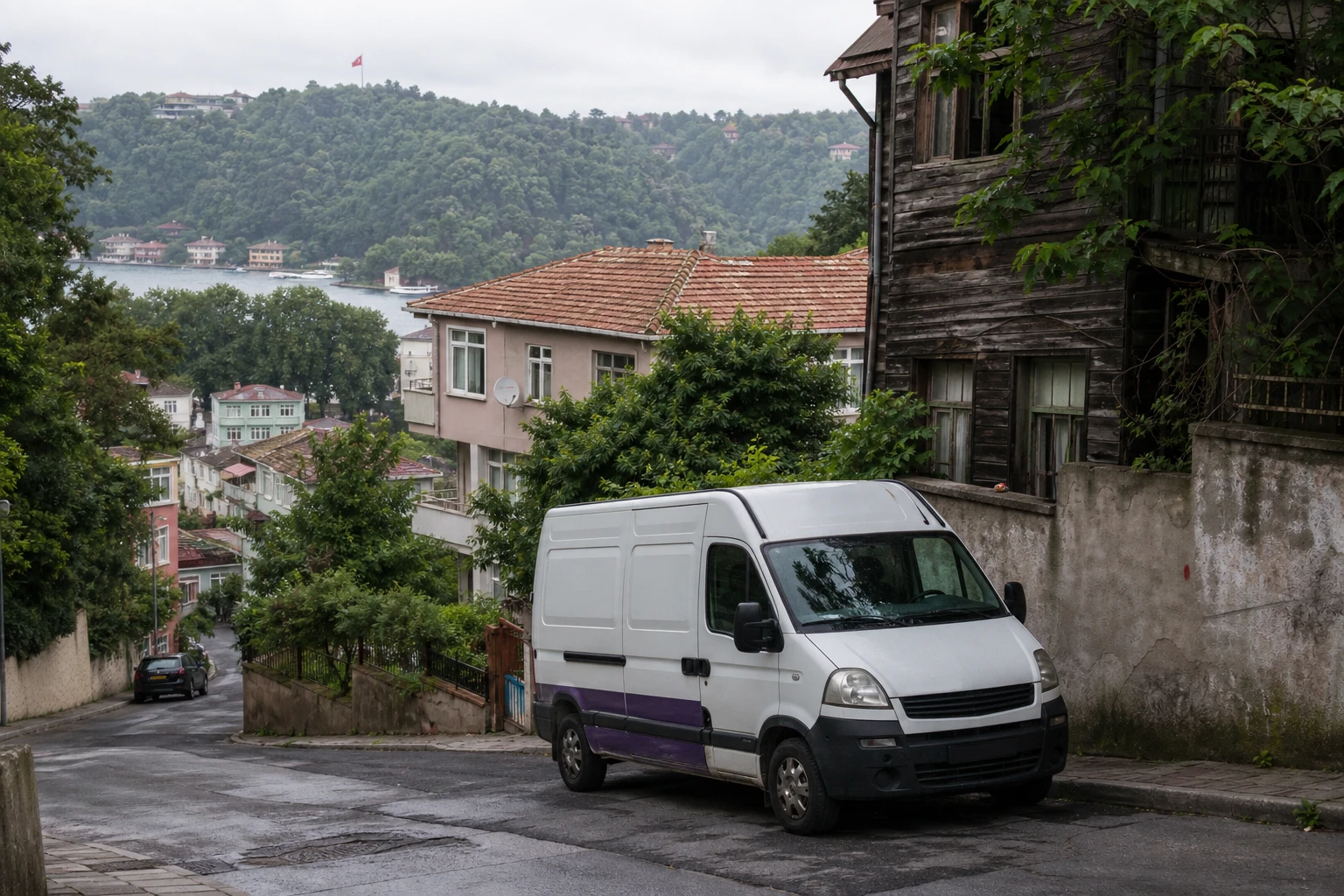 Beykoz bölgesinde planlı adres servisini temsil eden araç