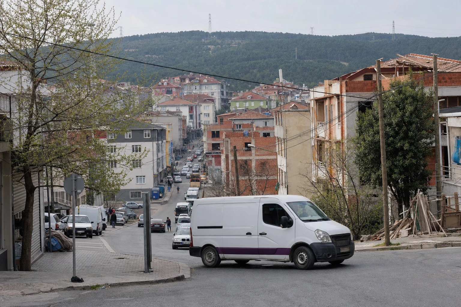 Sultanbeyli bölgesinde planlı adres servisini temsil eden araç